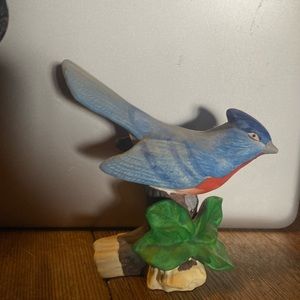 Ceramic blue bird figurine
